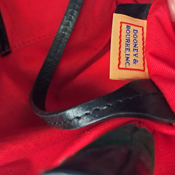 Dooney & Bourke Florentine Whipstitch Front  Pocket Satchel Bag Black  RARE - Picture 11 of 13